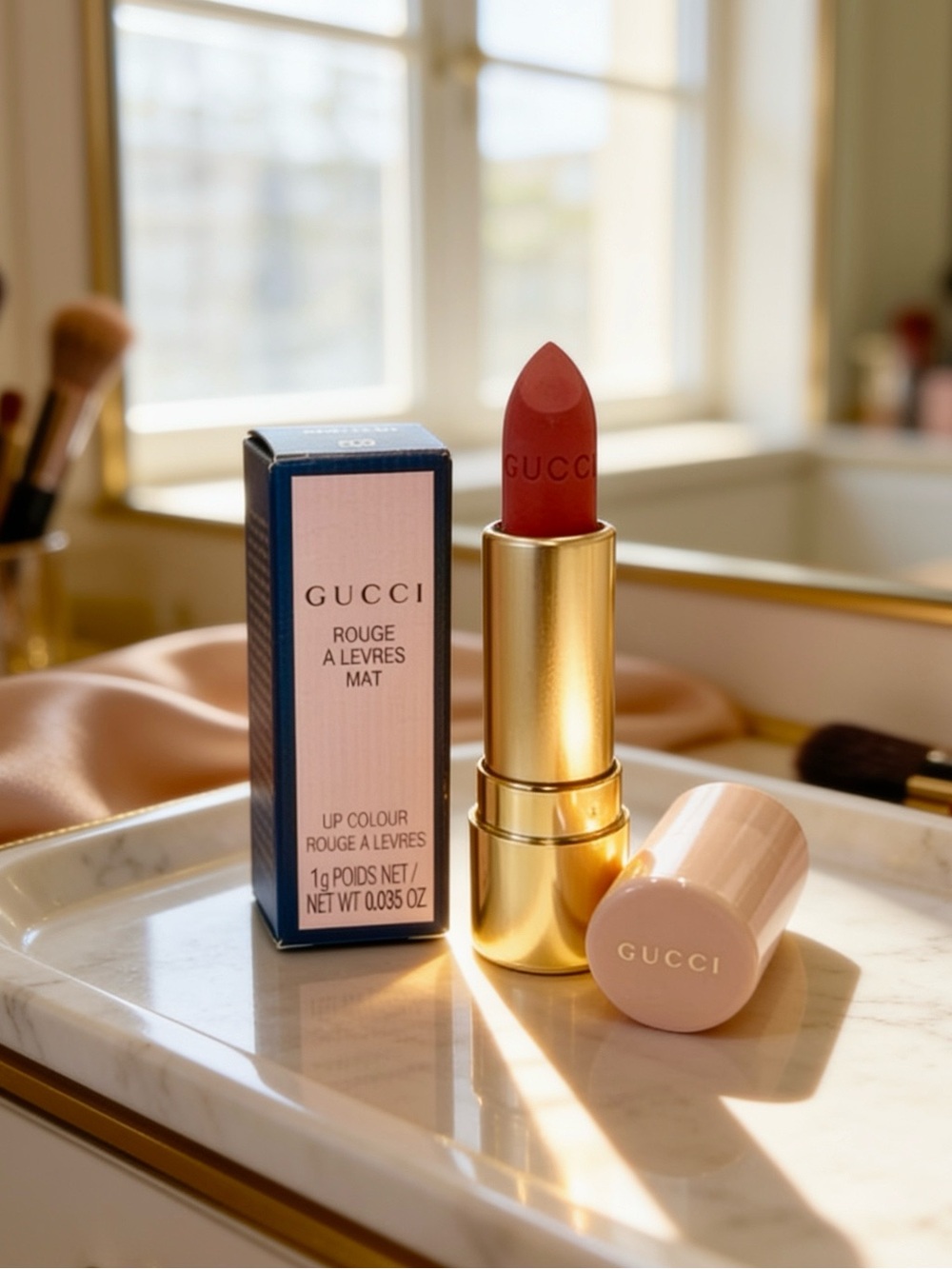Mini Gucci Matte Lipstick in Janet Rust